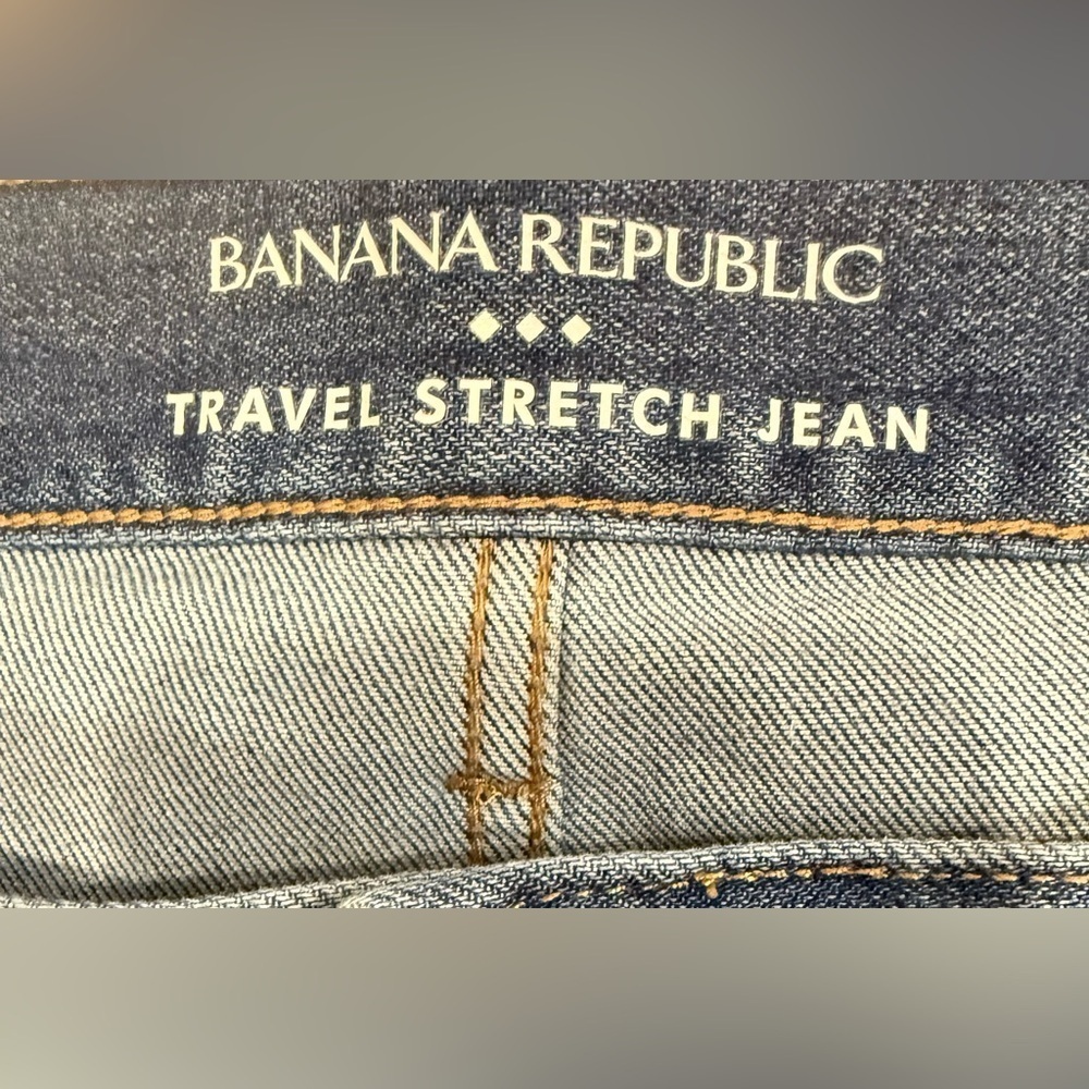 Banana Republic Men Travel Stretch Skinny Jeans Comfort Mid Blue Wash Size 34x30 - Picture 3 of 7